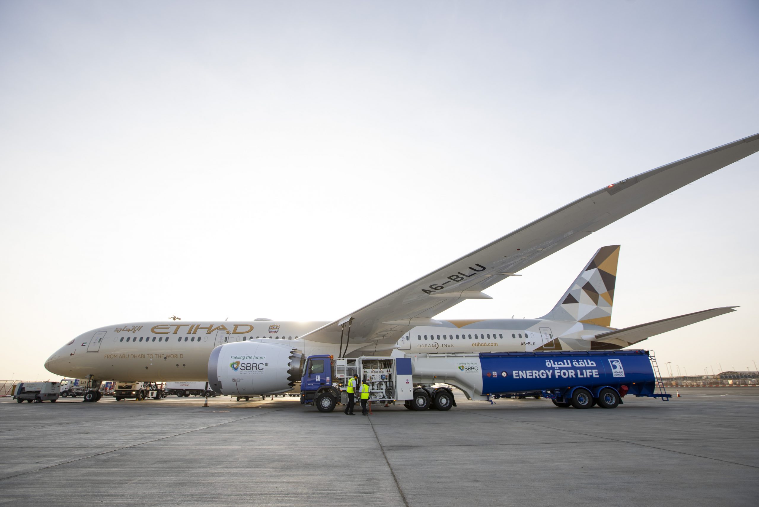 Eithad flight from Abu Dhabi to Amsterdam powered by sustainable fuel Aviation Business Middle