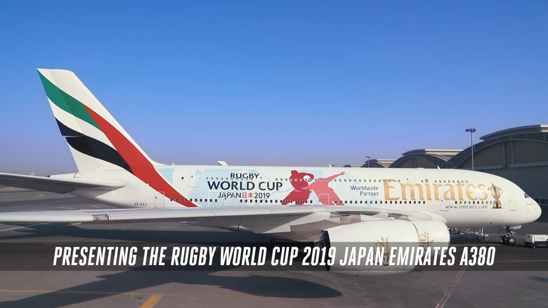 Video: Emirates Adds Rugby World Cup 2019 Livery To A380