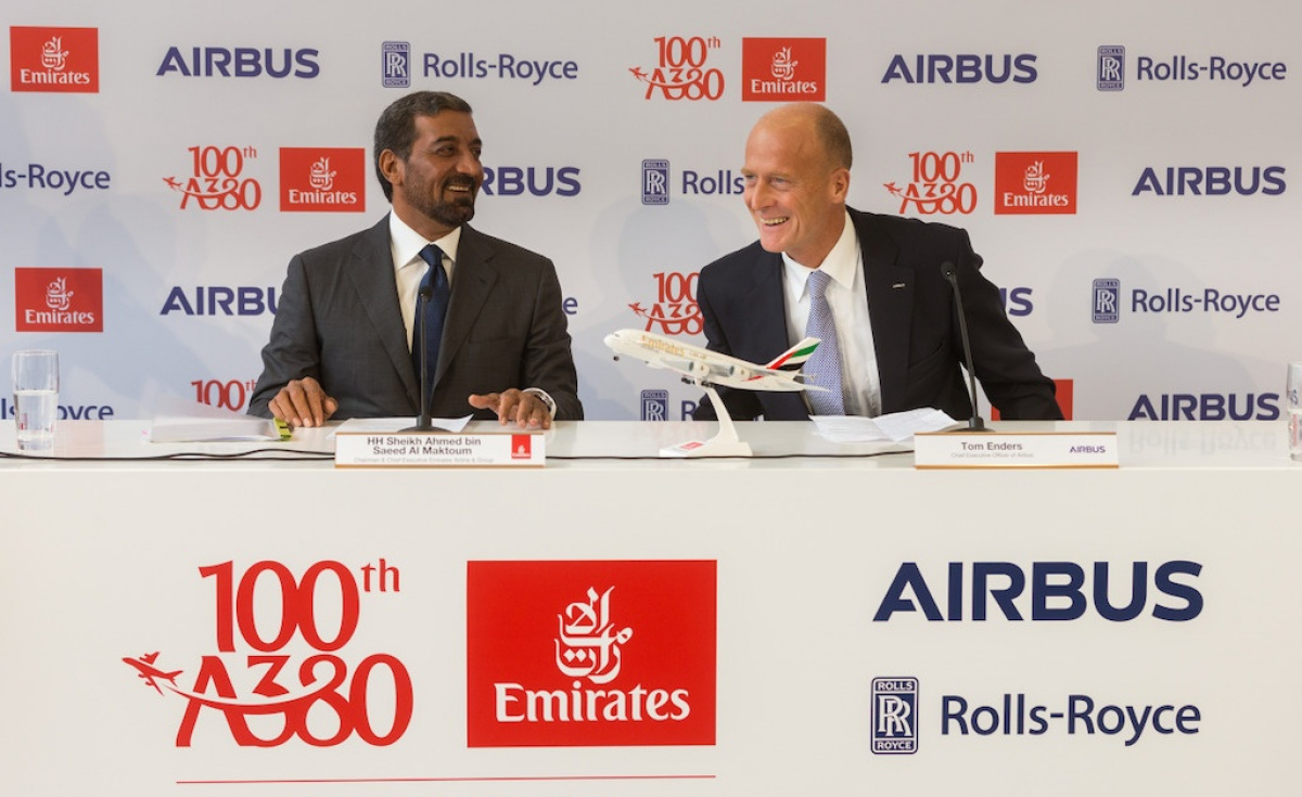 The pressure, it seems, is on Airbus to deliver. Airbus chief Tom Enders repeatedly expressed his wish that Emirates continue with deals for further A380s, at one point during the press event even joking that he might not let head salesman John Leahy retire “unless he brings in one more A380 deal.” The pressure, it seems, is on Airbus to deliver. Airbus chief Tom Enders repeatedly expressed his wish that Emirates continue with deals for further A380s, at one point during the press event even joking that he might not let head salesman John Leahy retire “unless he brings in one more A380 deal.”