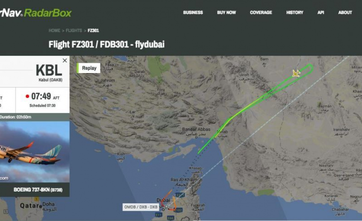FZ301 from Dubai (DXB) to Kabul (KBL) returned to Dubai as there was a disruptive passenger onboard. FZ301 from Dubai (DXB) to Kabul (KBL) returned to Dubai as there was a disruptive passenger onboard.