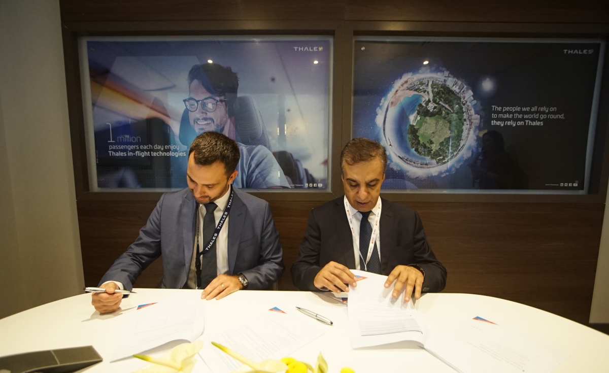The new deal between Air Arabia and Thales was signed during the Bahrain International Airshow. The new deal between Air Arabia and Thales was signed during the Bahrain International Airshow.