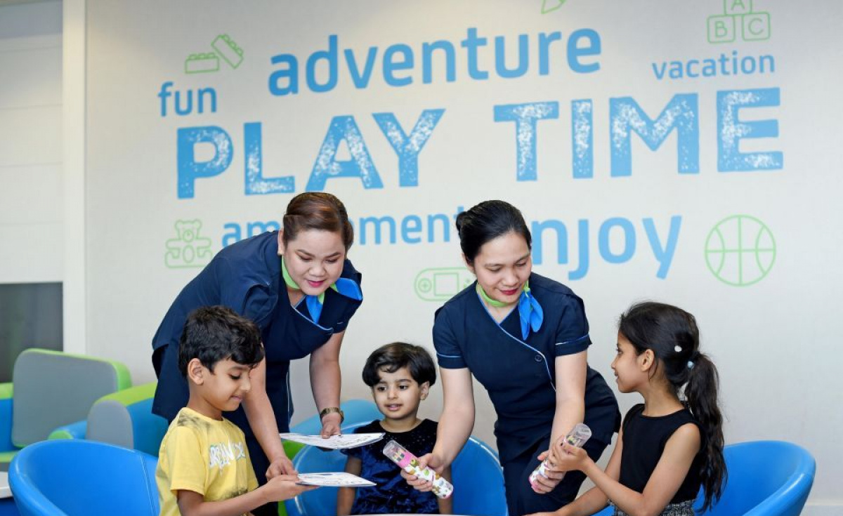 Dnata said it employs over 70 dedicated agents who work closely with airline representatives to ensure unaccompanied minors are in safe hands, reach departure gates on time and receive priority boarding. Dnata said it employs over 70 dedicated agents who work closely with airline representatives to ensure unaccompanied minors are in safe hands, reach departure gates on time and receive priority boarding.