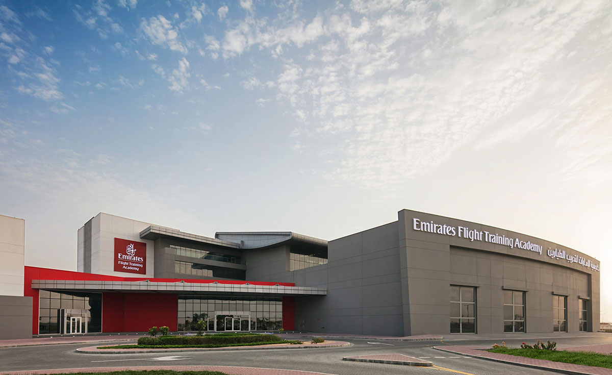 Emirates Flight Training Academy has its own fleet of 27 aircraft, dedicated air traffic control tower and a runway. Emirates Flight Training Academy has its own fleet of 27 aircraft, dedicated air traffic control tower and a runway.