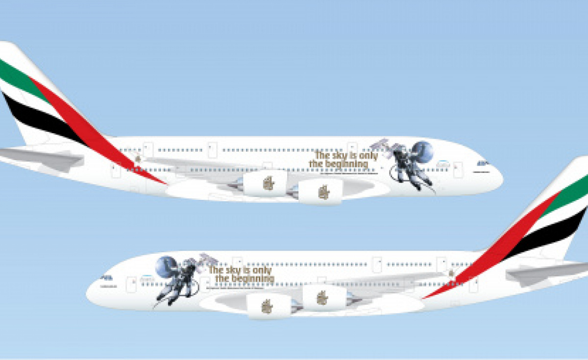 Emirates, Emirates A380, Hazza Al Mansouri, Uae astronaut Emirates, Emirates A380, Hazza Al Mansouri, Uae astronaut