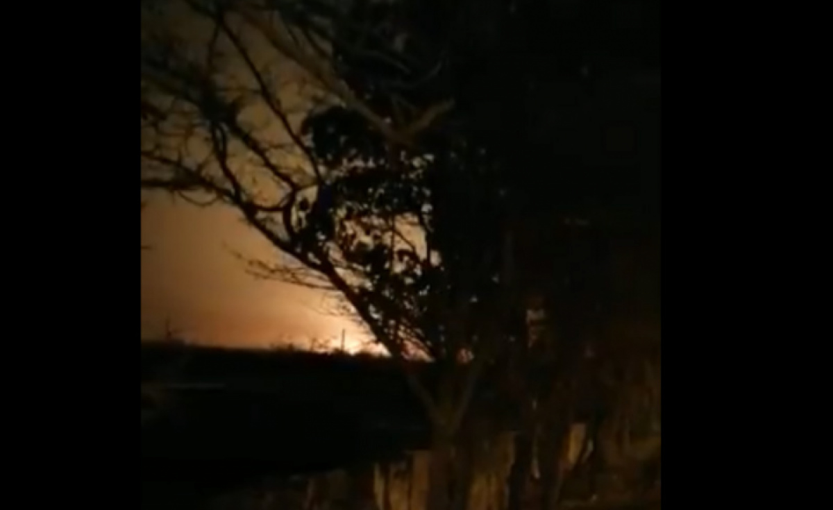Video circulating on social media purports to show plane burning in the sky as it fell to earth. Video circulating on social media purports to show plane burning in the sky as it fell to earth.